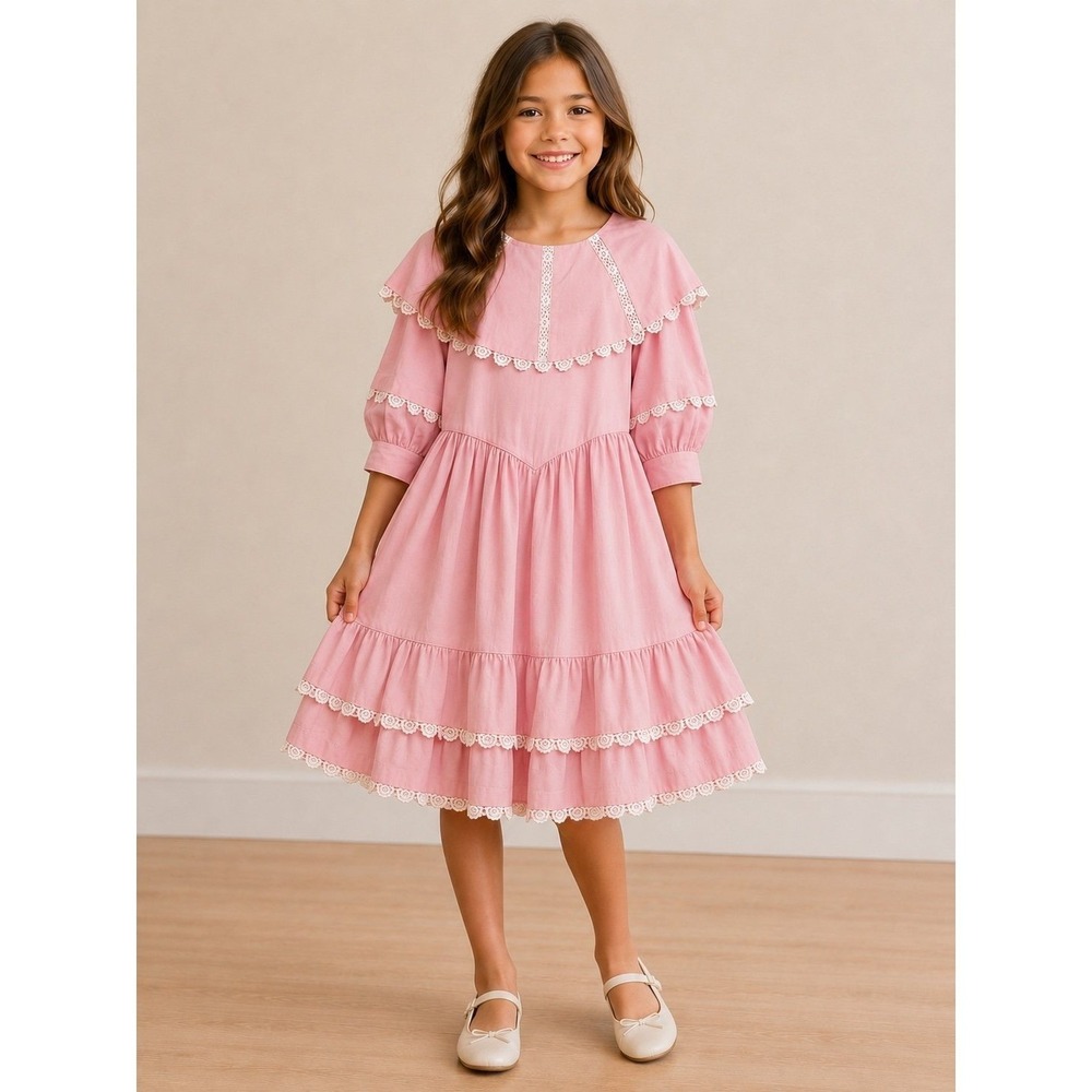 LOVE Vintage Pink Dress (Sz. 8 girls)
